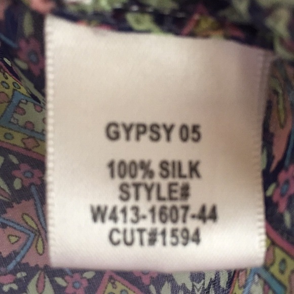 Gypsy 05 100% silk boho top - Picture 7 of 7
